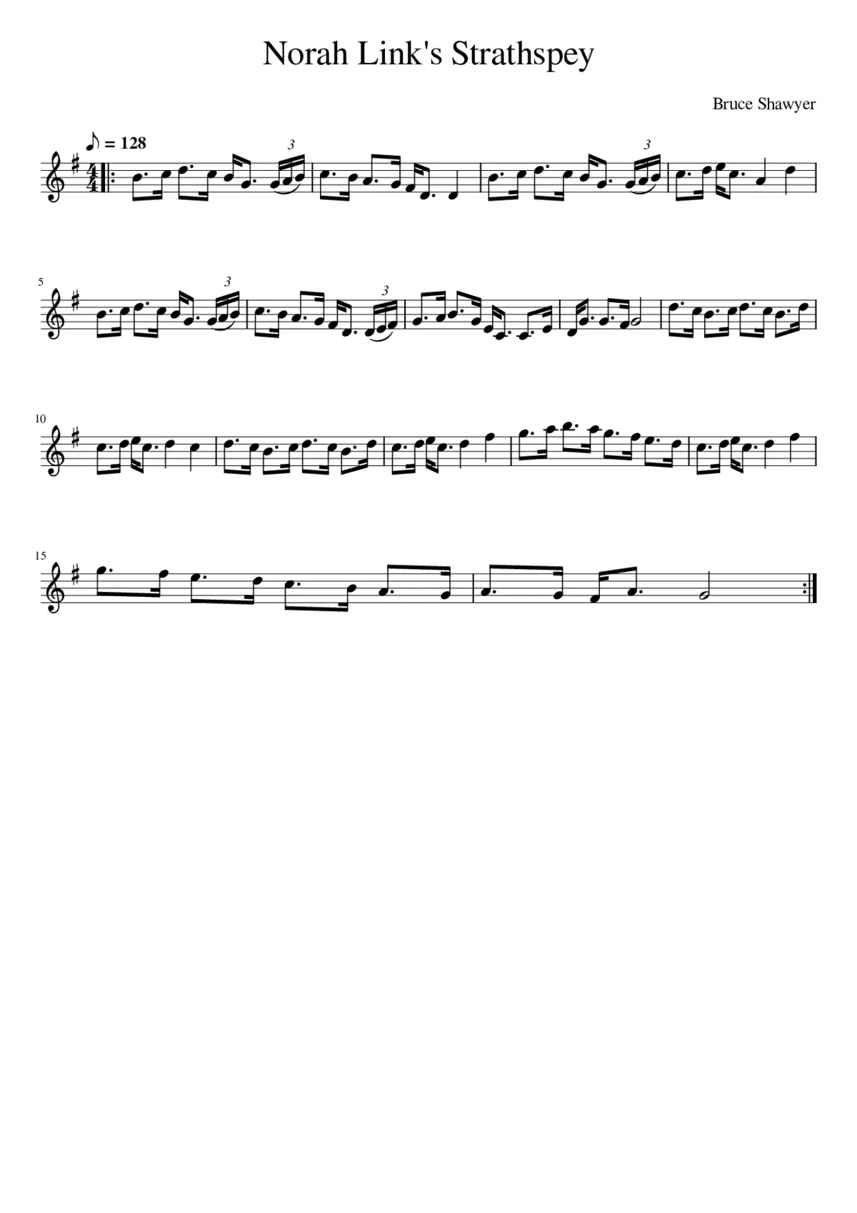 Norah Link's Strathspey - Page 1