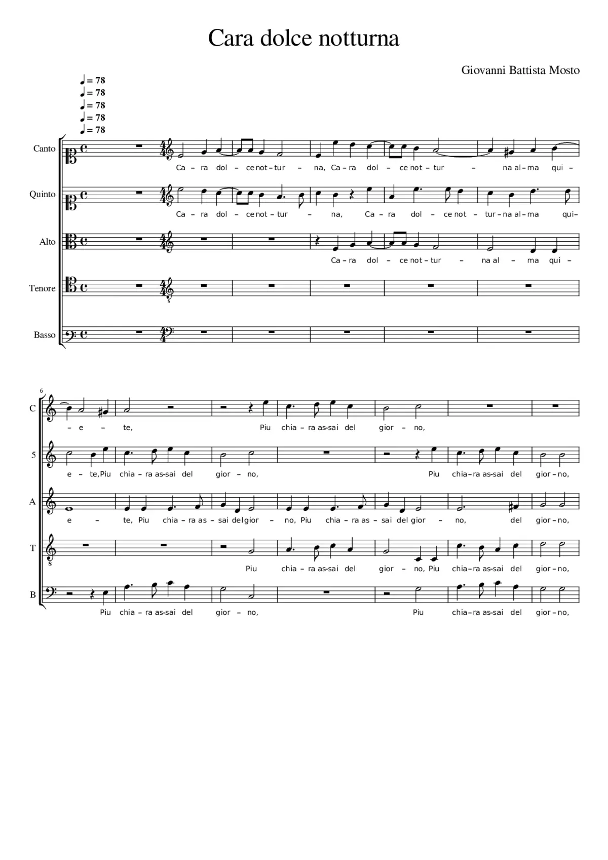 Cara dolce notturna - Page 1