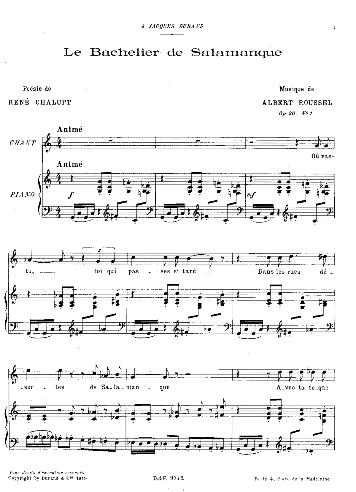 Deux mélodies - Page 1
