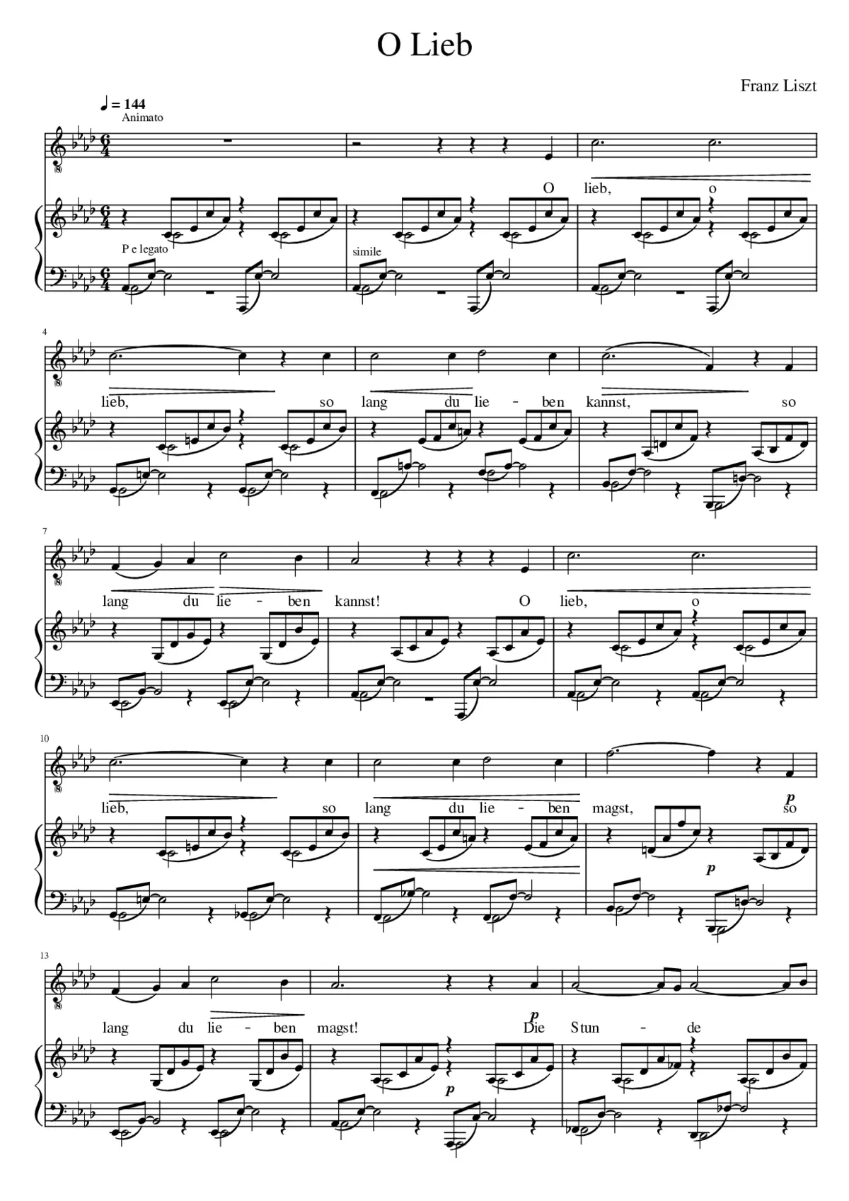 O lieb so lang du lieben kannst S.298 - Page 1