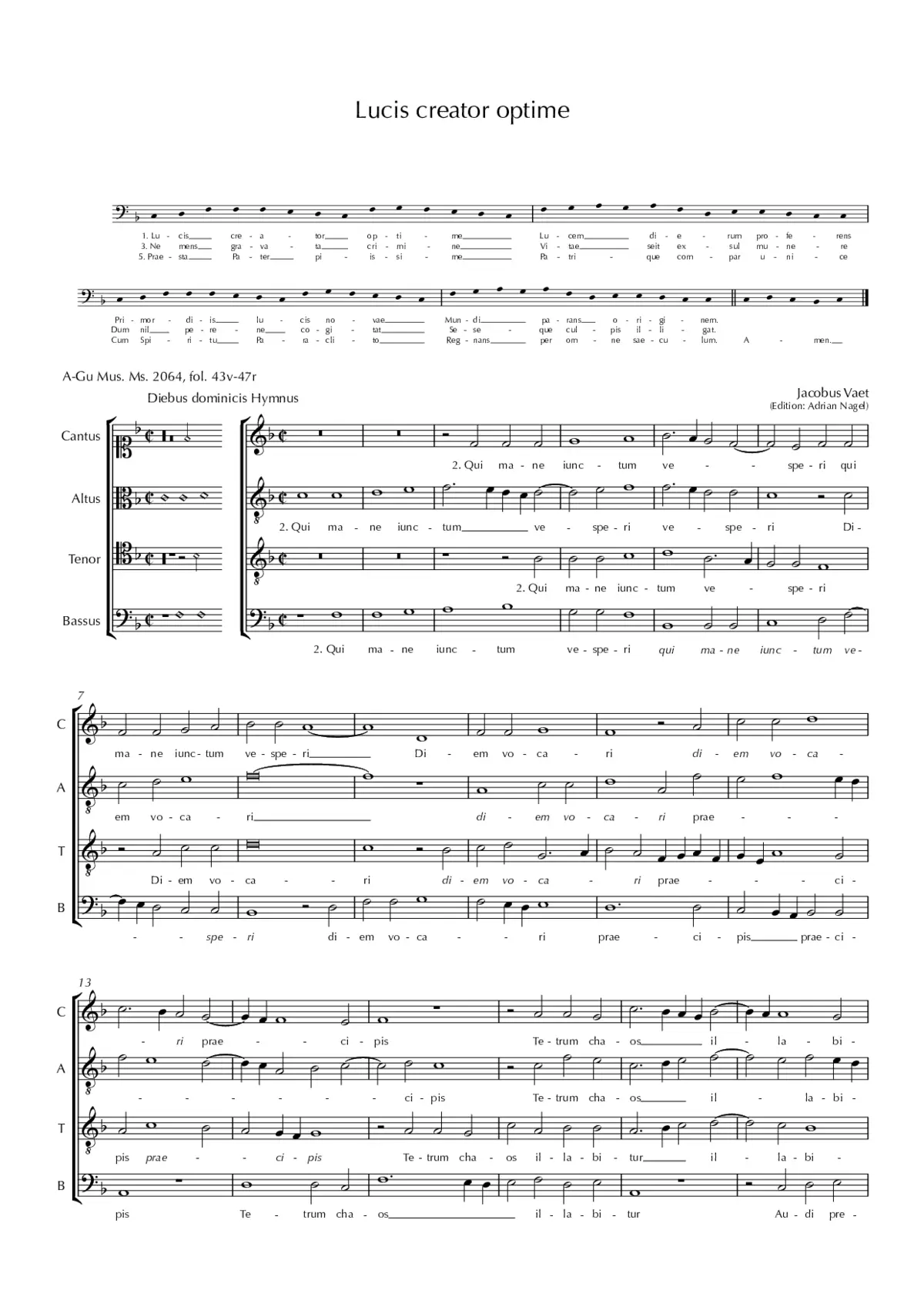 Lucis creator optime - Page 1