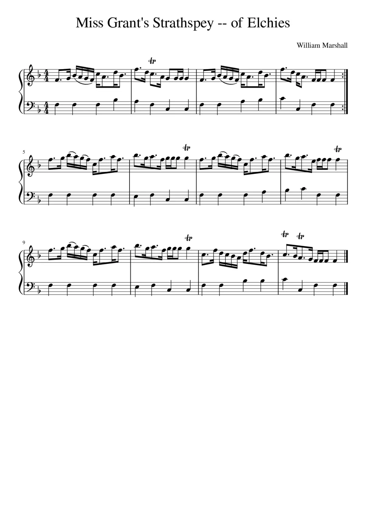 Miss Grant's Strathspey -- of Elchies - Page 1