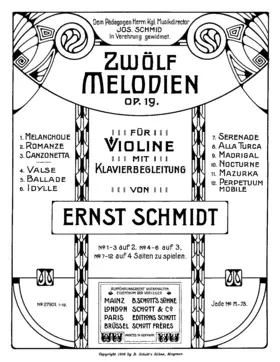 12 Melodien, Op.19