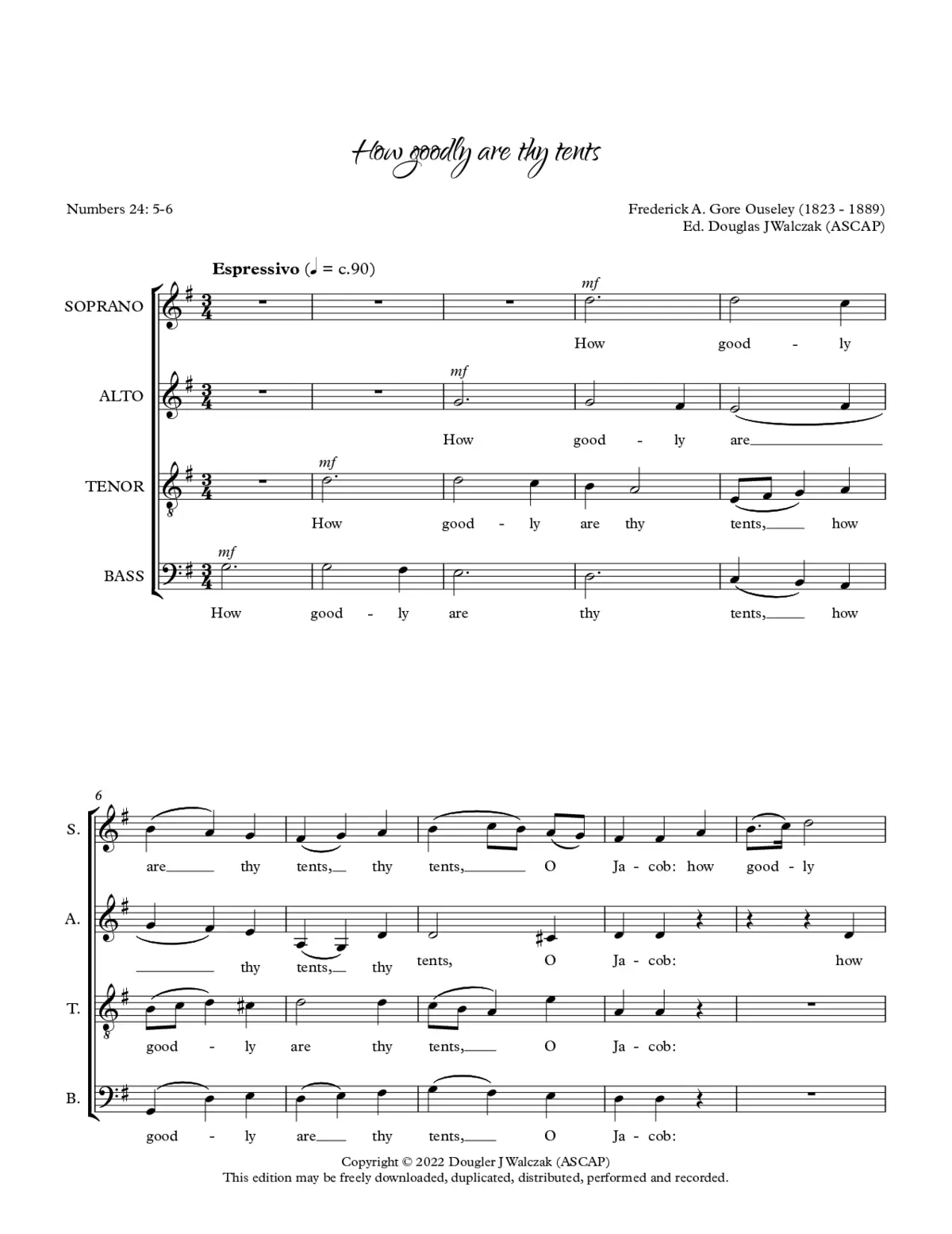 How goodly are thy tents - Page 1