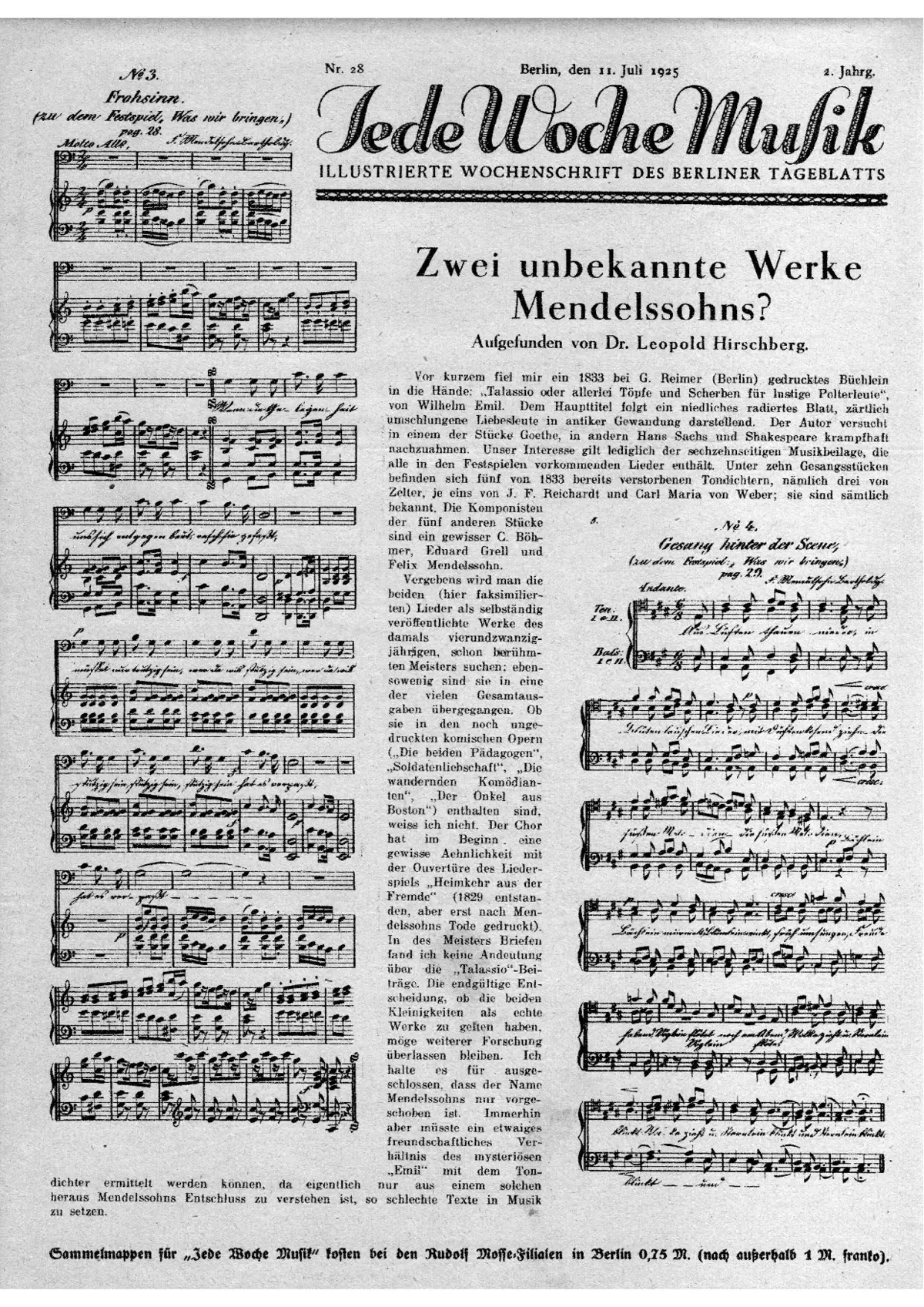 Musik zum Festspiel „Was wir bringen“ - Page 1
