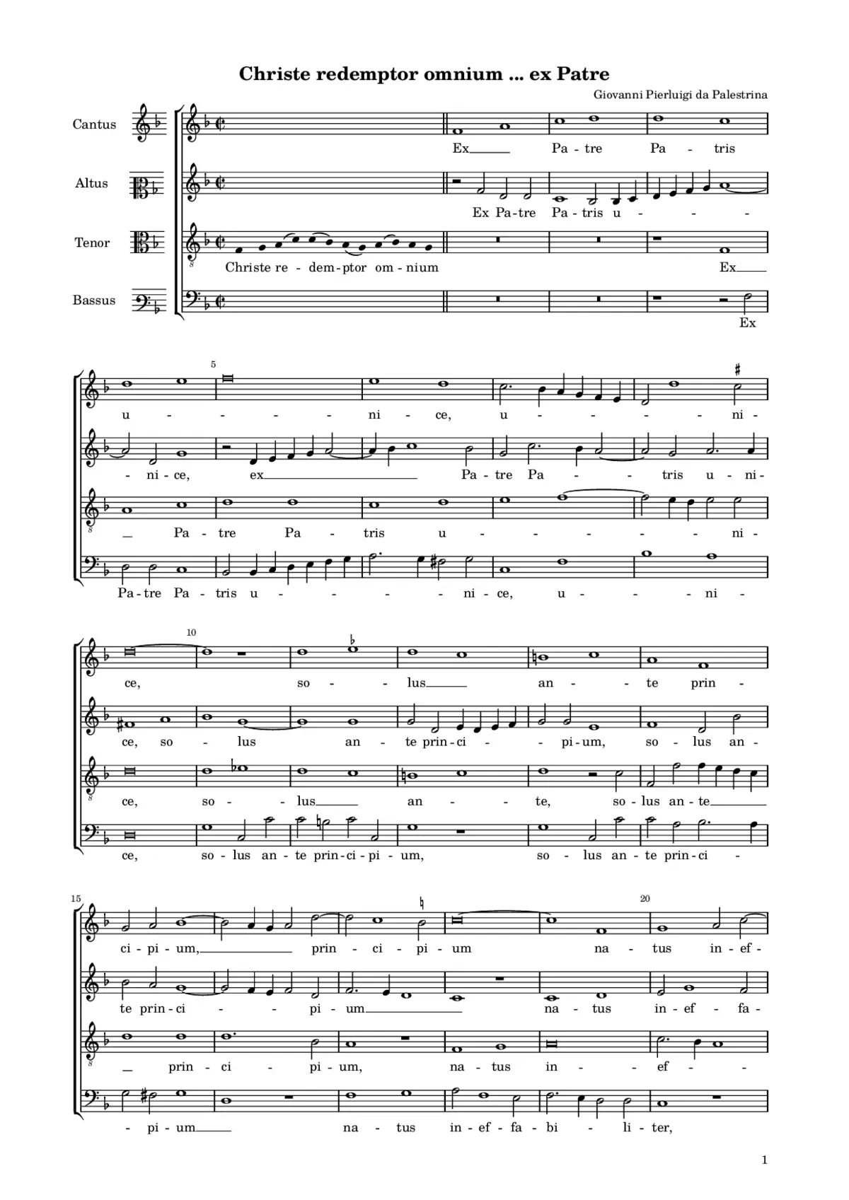 Christe redemptor omnium … ex Patre - Page 1
