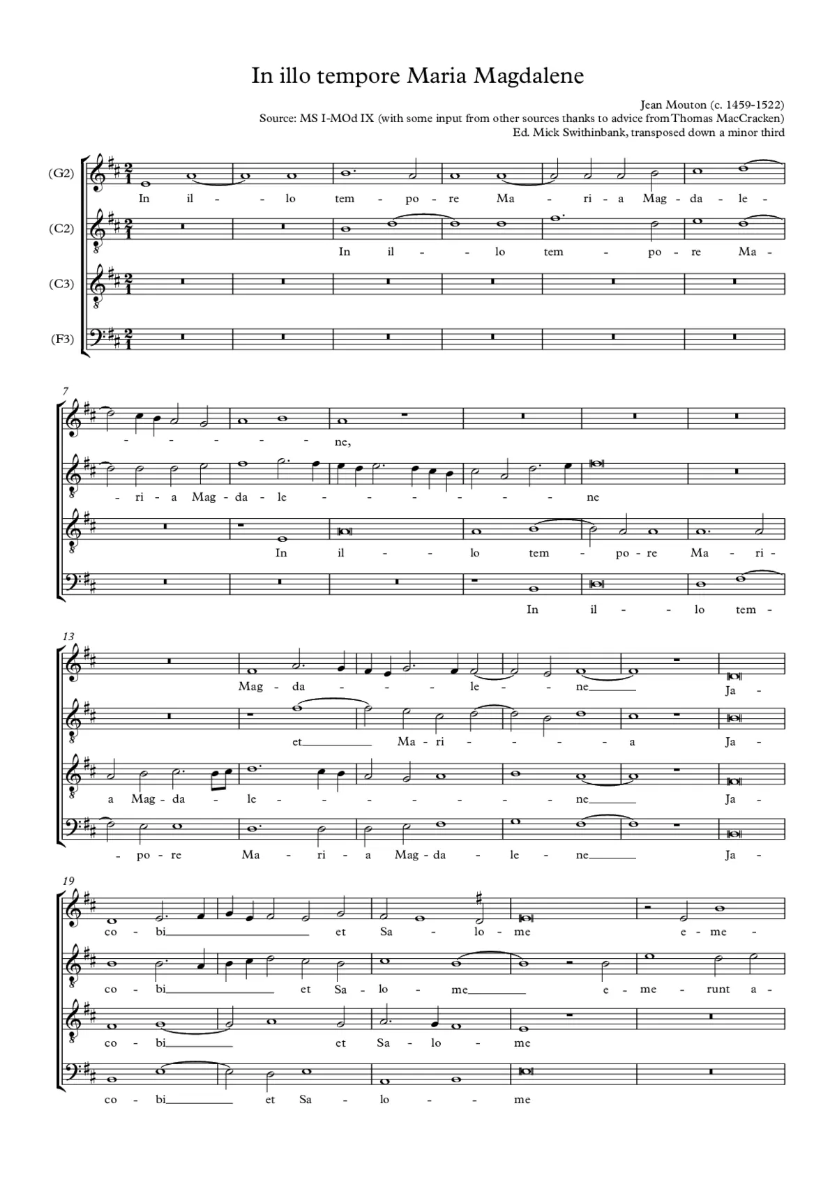 In illo tempore Maria Magdalene - Page 1
