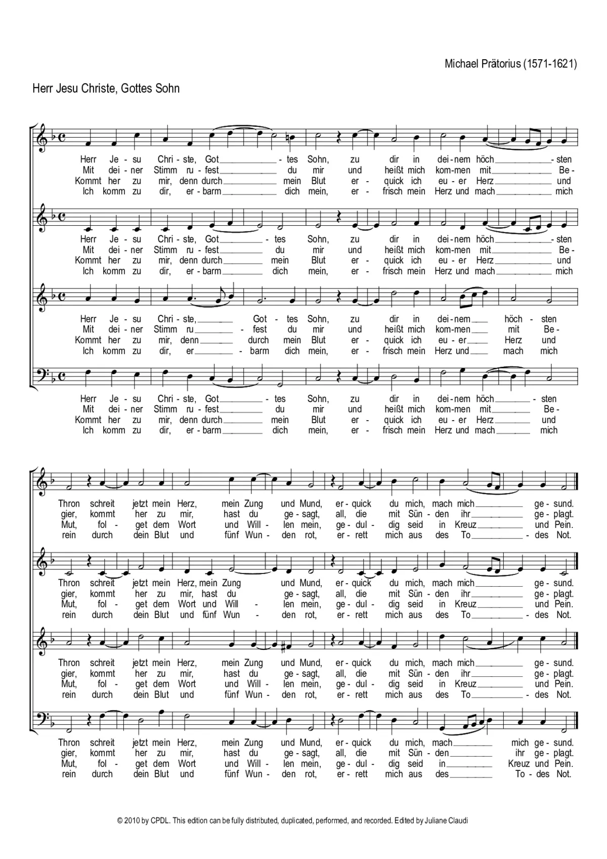 Herr Jesu Christe, Gottes Sohn - Page 1