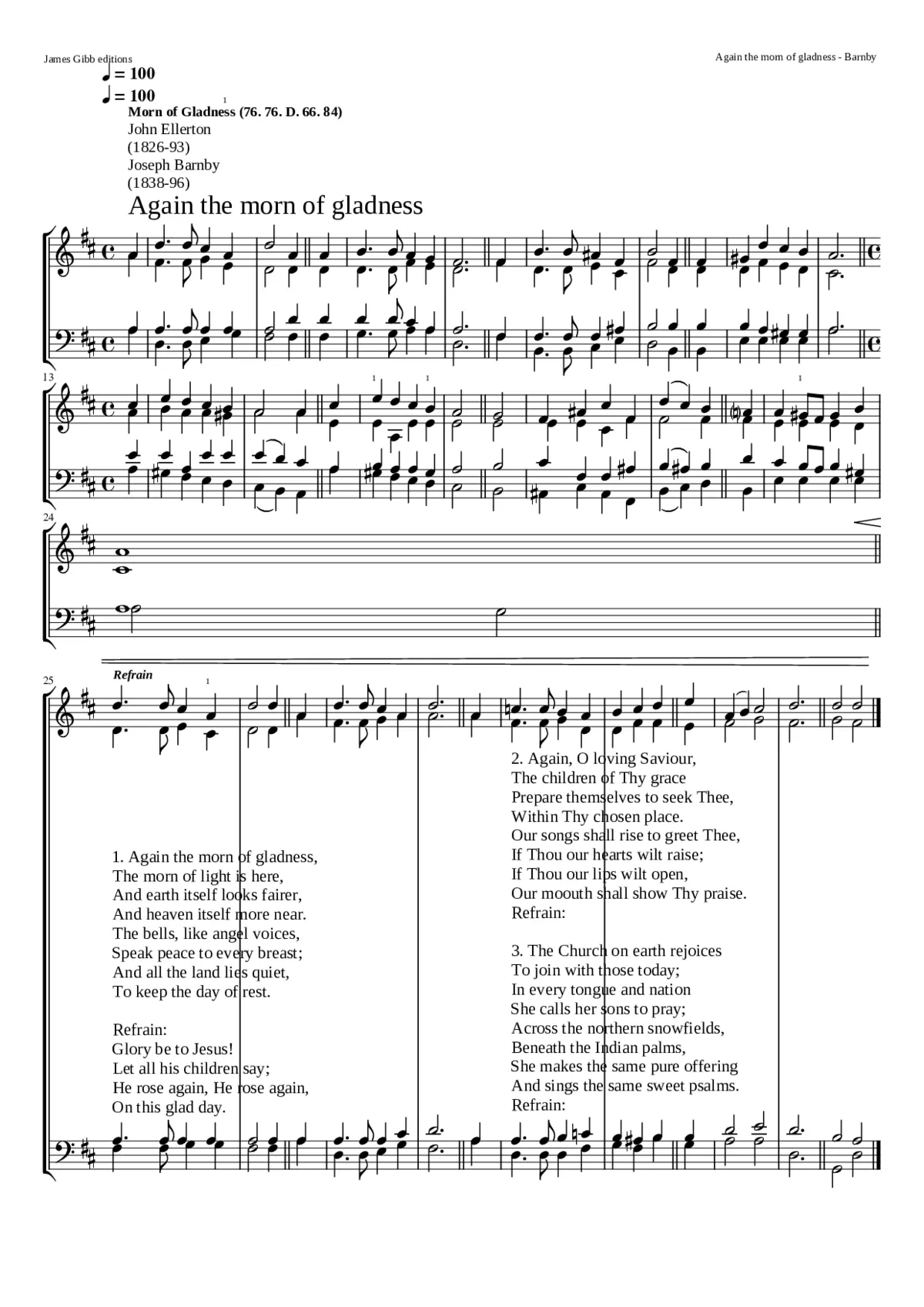 Again the morn of gladness - Page 1