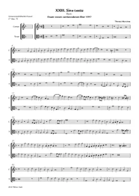 XXIII Bicinium sine textu