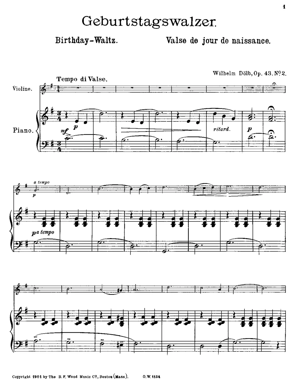 2 Pieces for Violin and Piano - Page 1