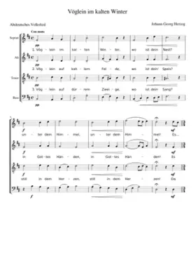 Vöglein im kalten Winter