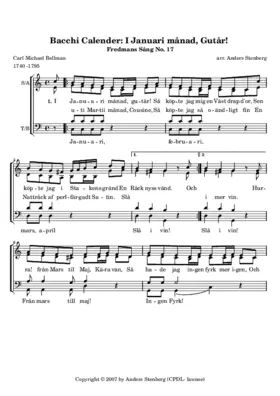 Bacchi Calender: I januari månad