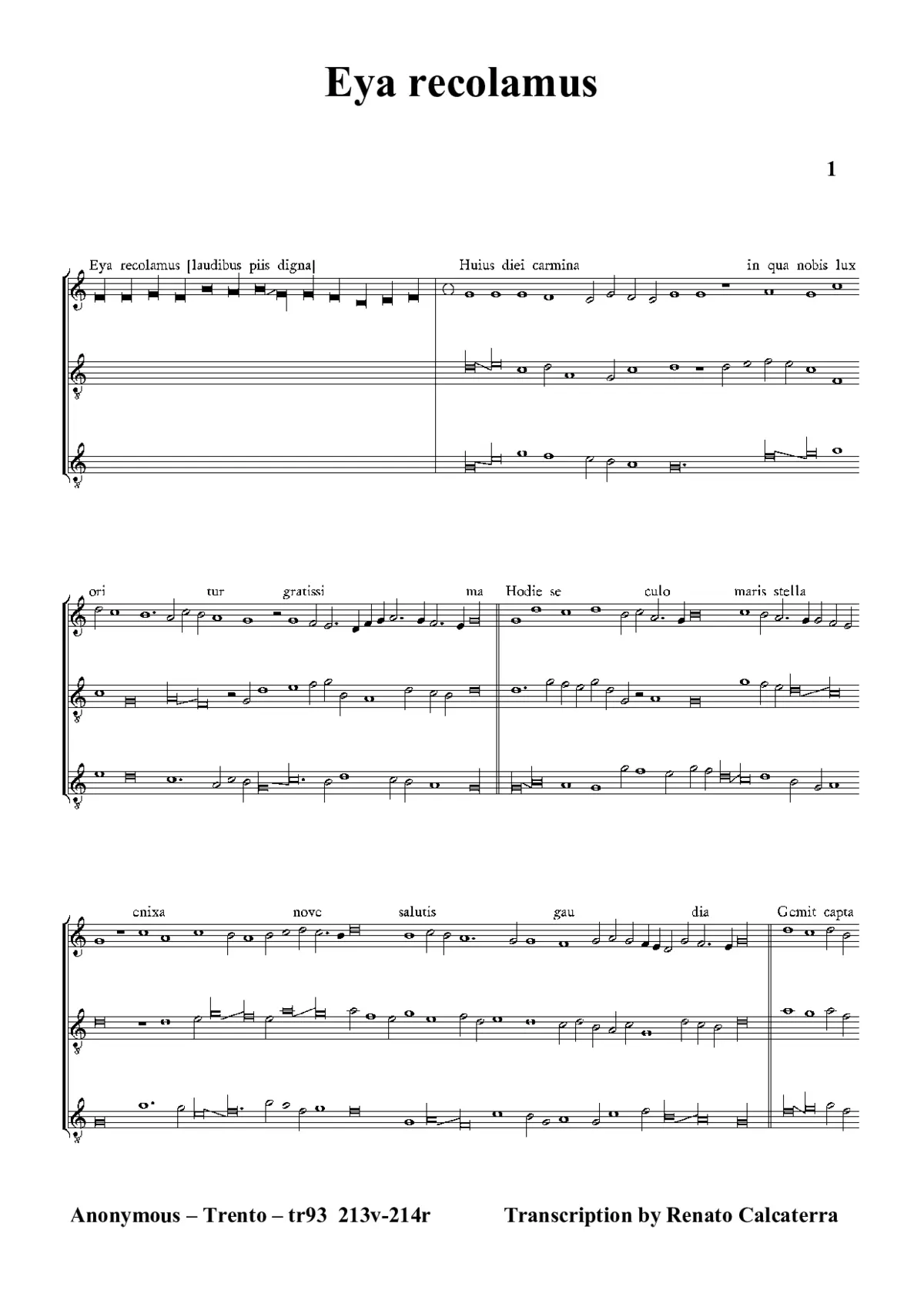 Eya recolamus - Page 1