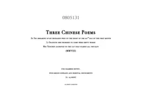 Three Chinese Poems