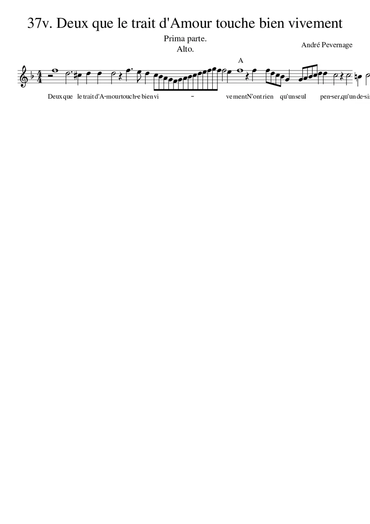 37v. Deux que le trait d'Amour touche bien vivement - Page 1
