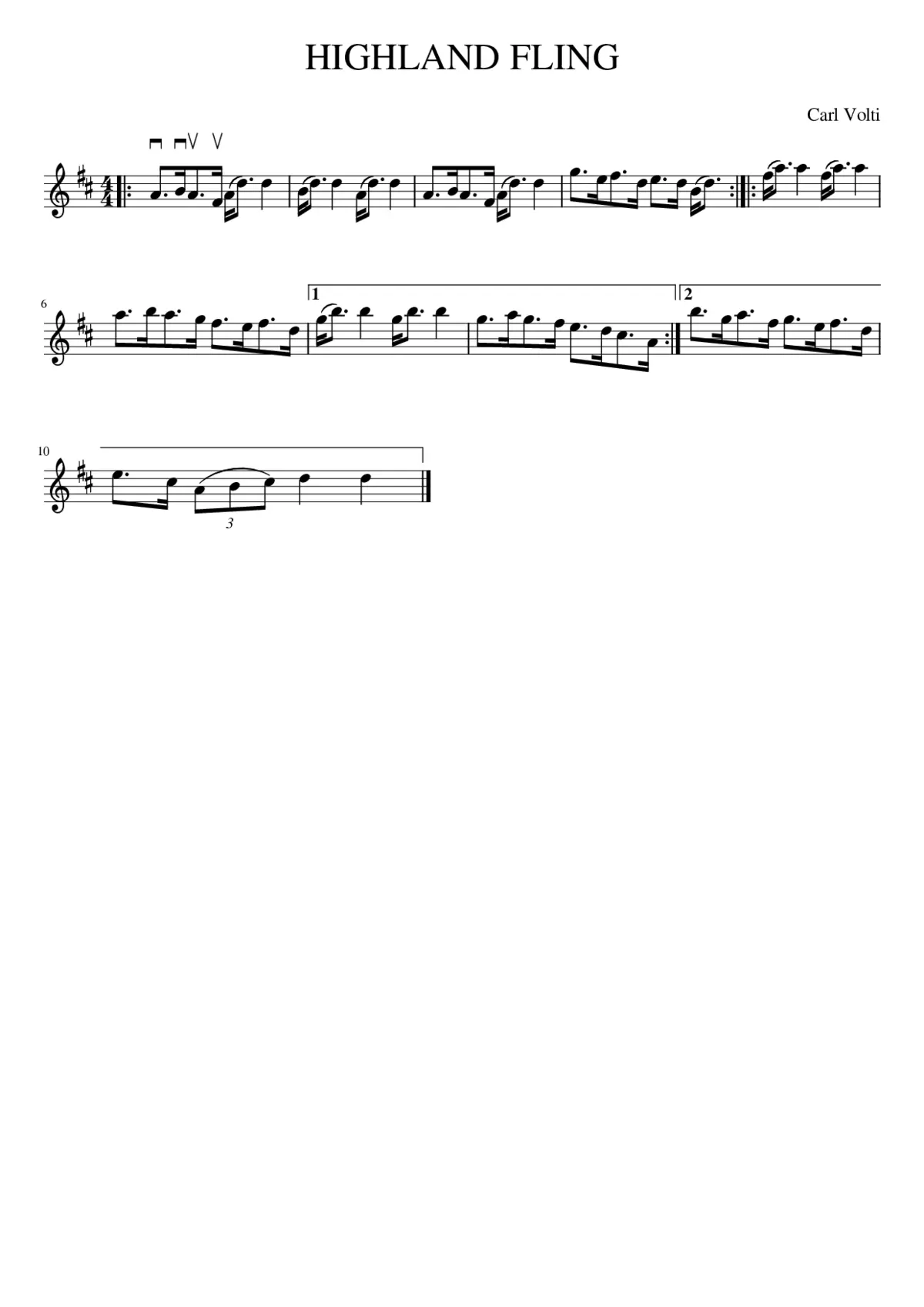 HIGHLAND FLING - Page 1