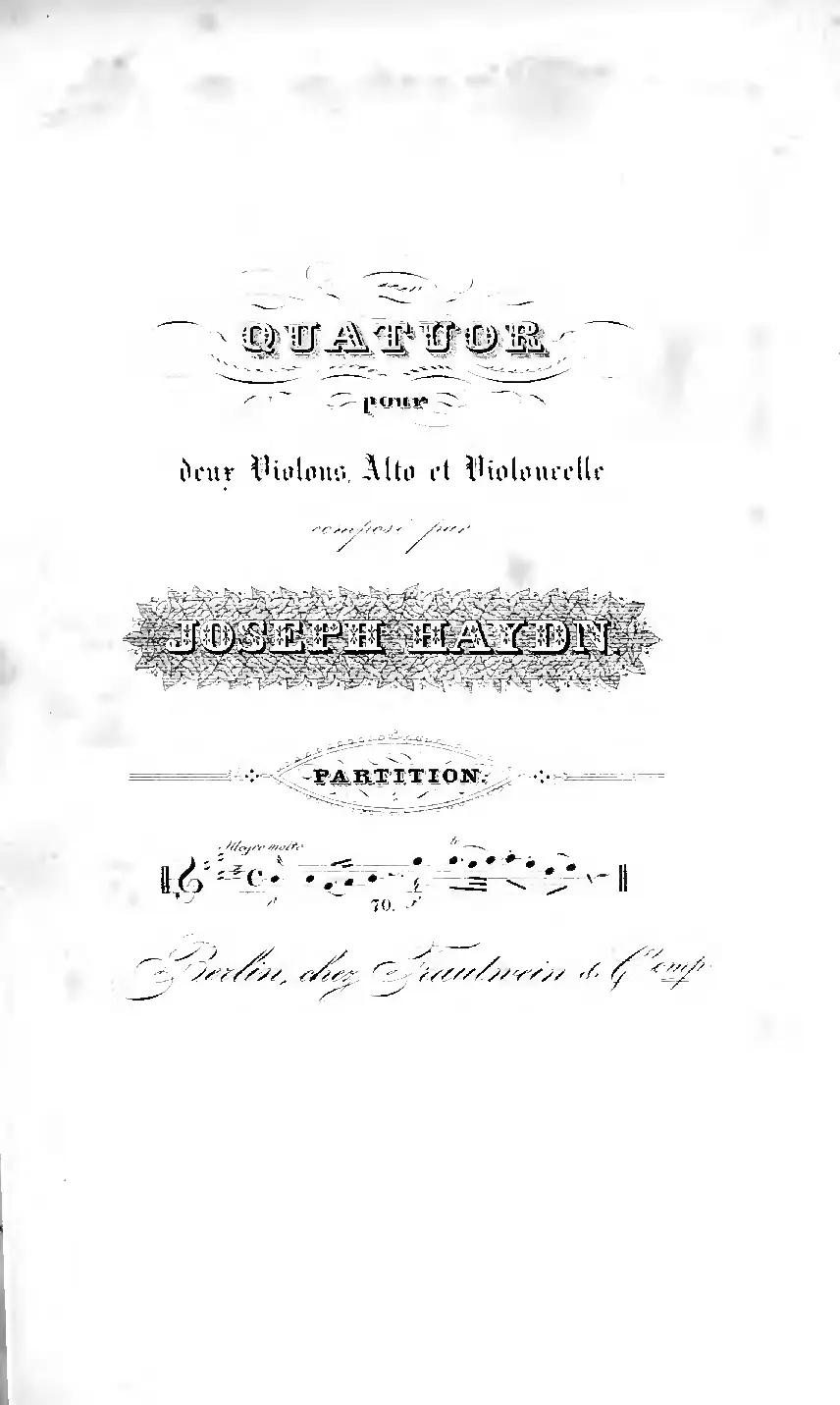 String Quartet in E major - Page 1