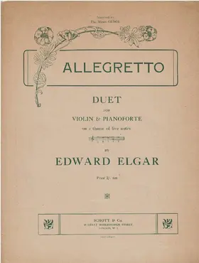 Allegretto on GEDGE for Violin and Piano