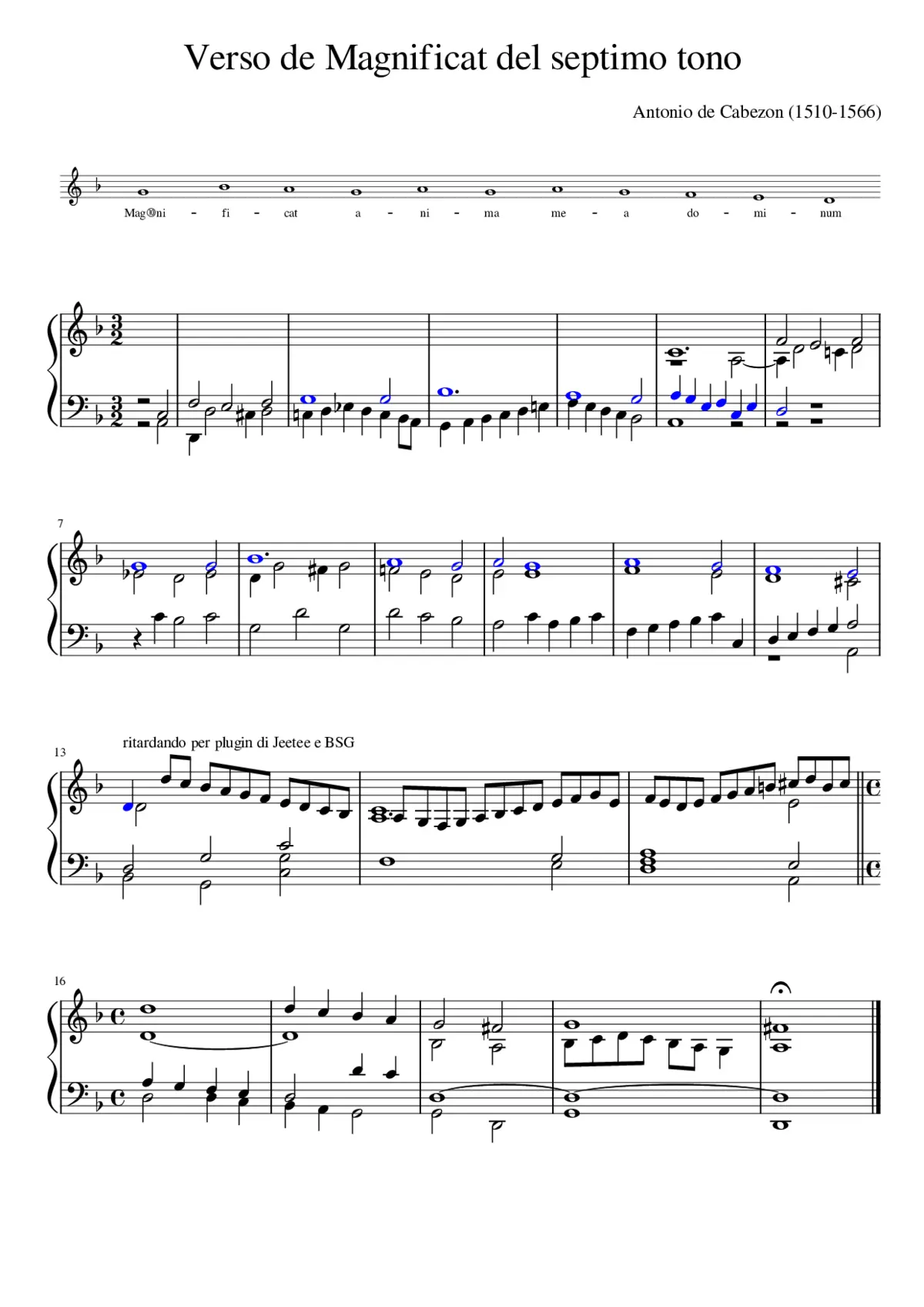 Salmodia para el Magnificat - Page 1