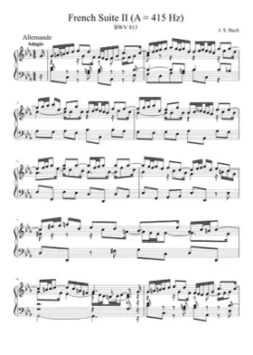 French Suite No.2 in C minor BWV 813