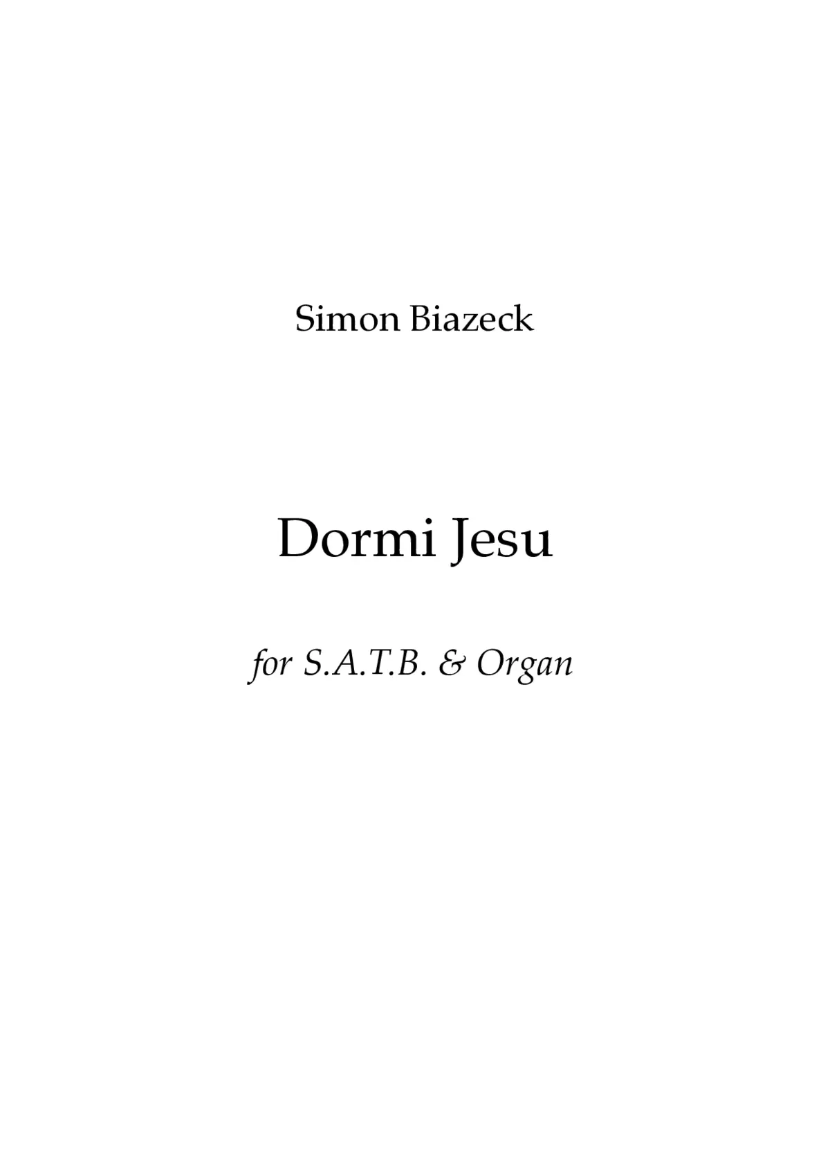 Dormi, Jesu - Page 1