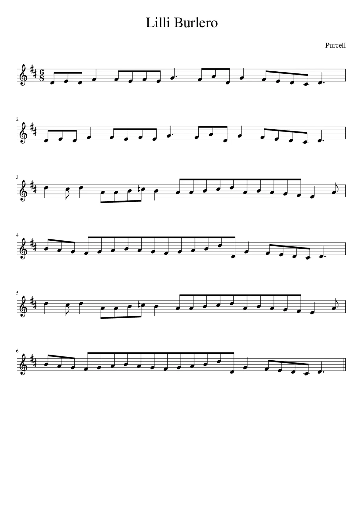 Lilli Burlero - Page 1