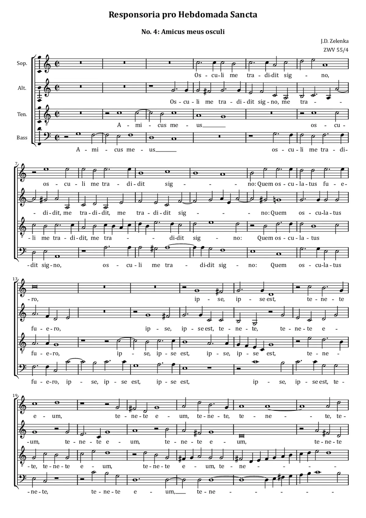 Amicus meus osculi, ZWV 55:04 - Page 1