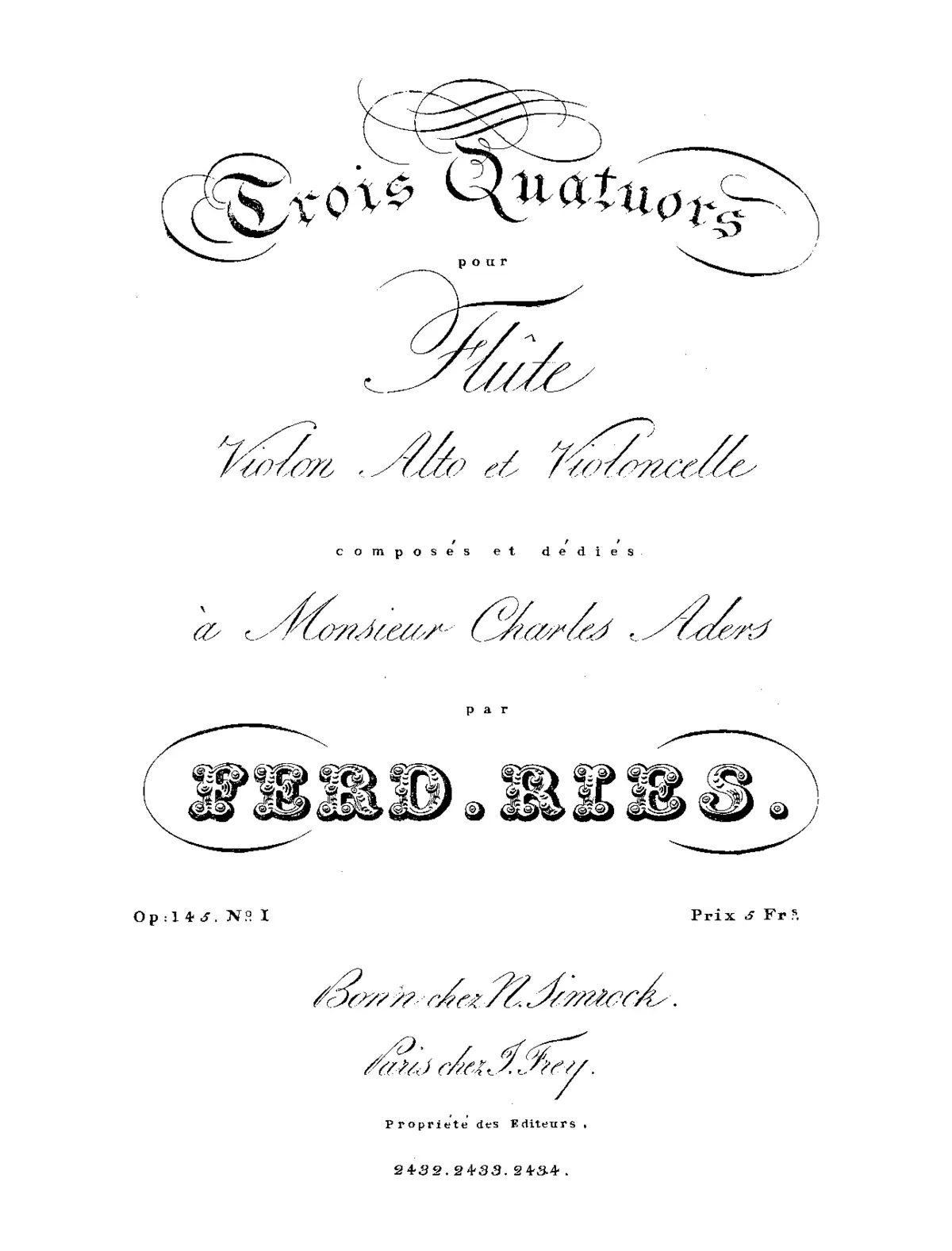 3 Flute Quartets - Page 1