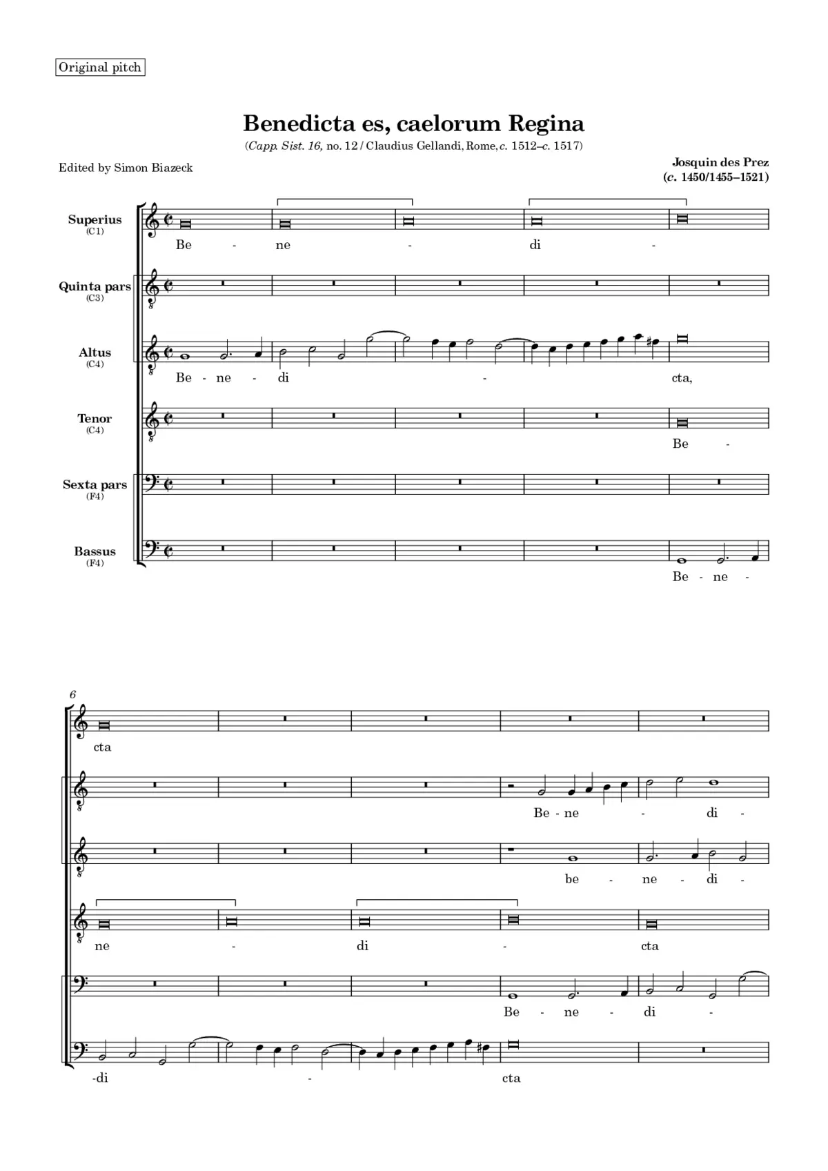 Benedicta es, caelorum regina - Page 1
