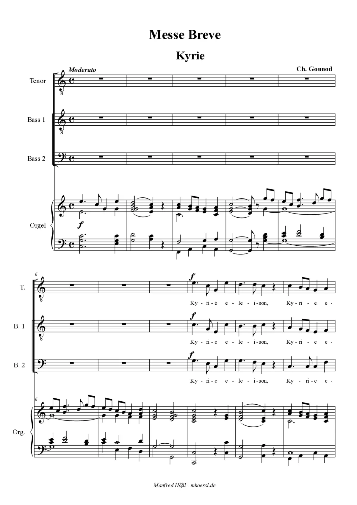 Messe brève n° 5 in C - Page 1
