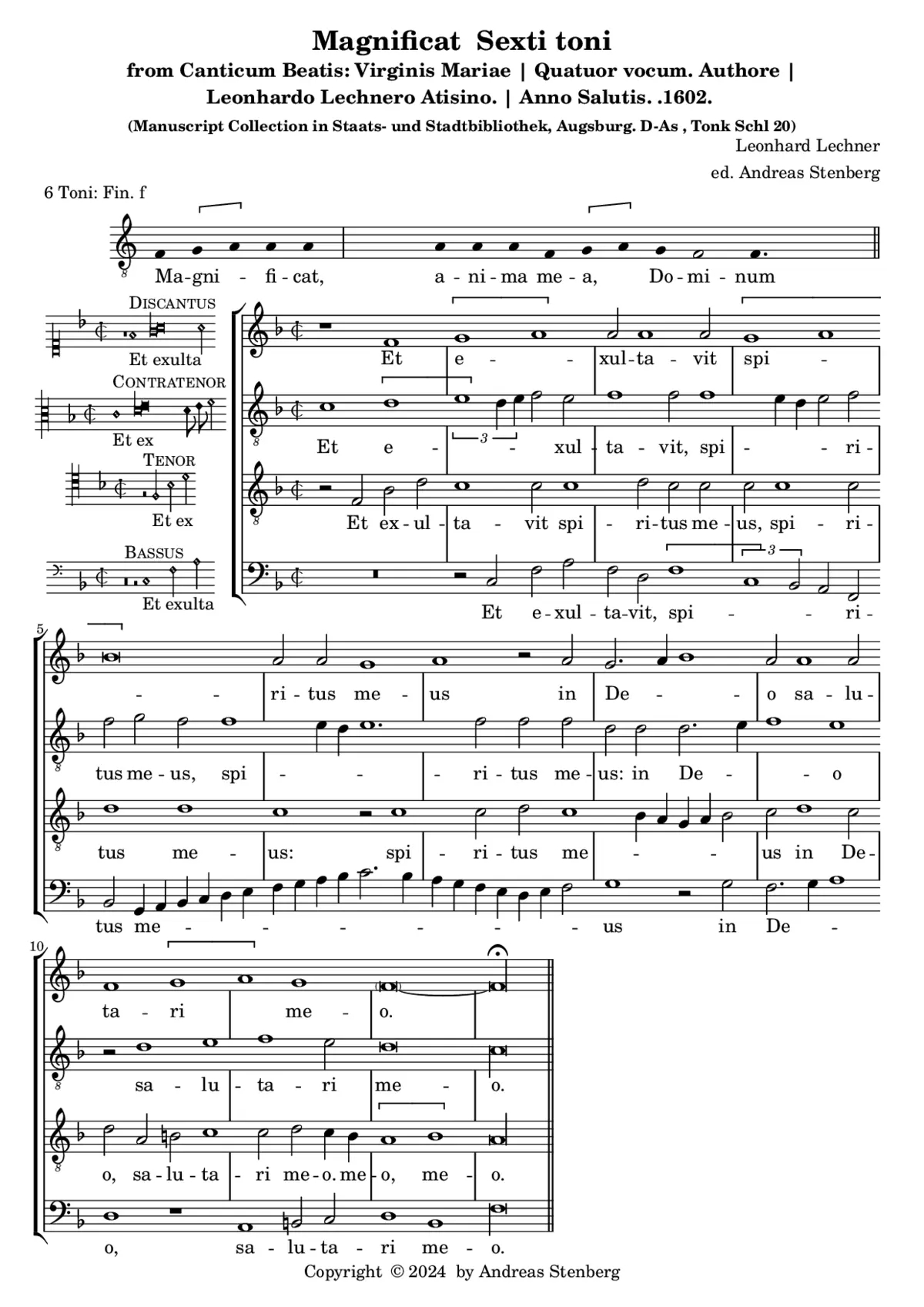 Magnificat Sexti toni - Page 1