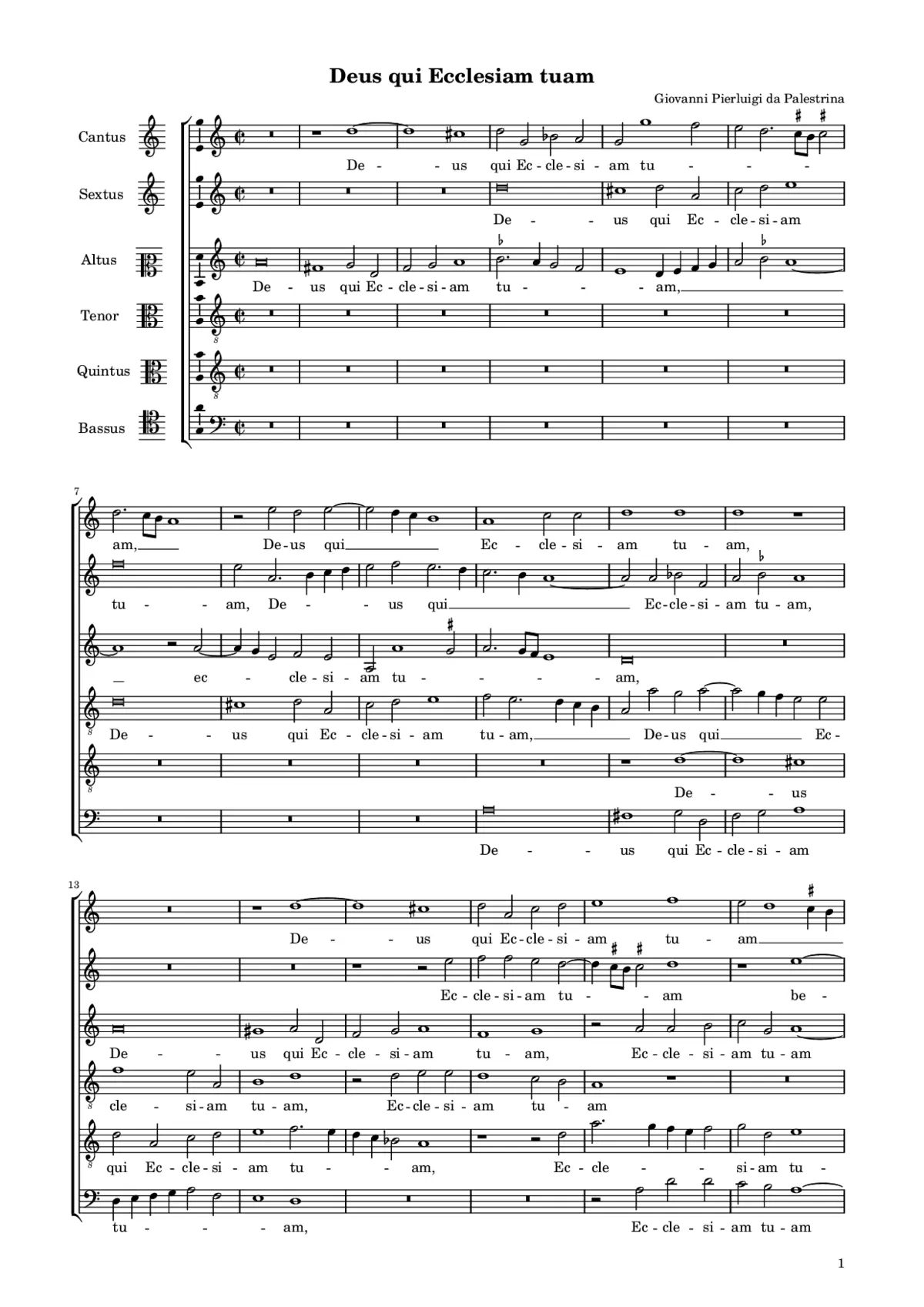 Deus qui Ecclesiam tuam - Page 1