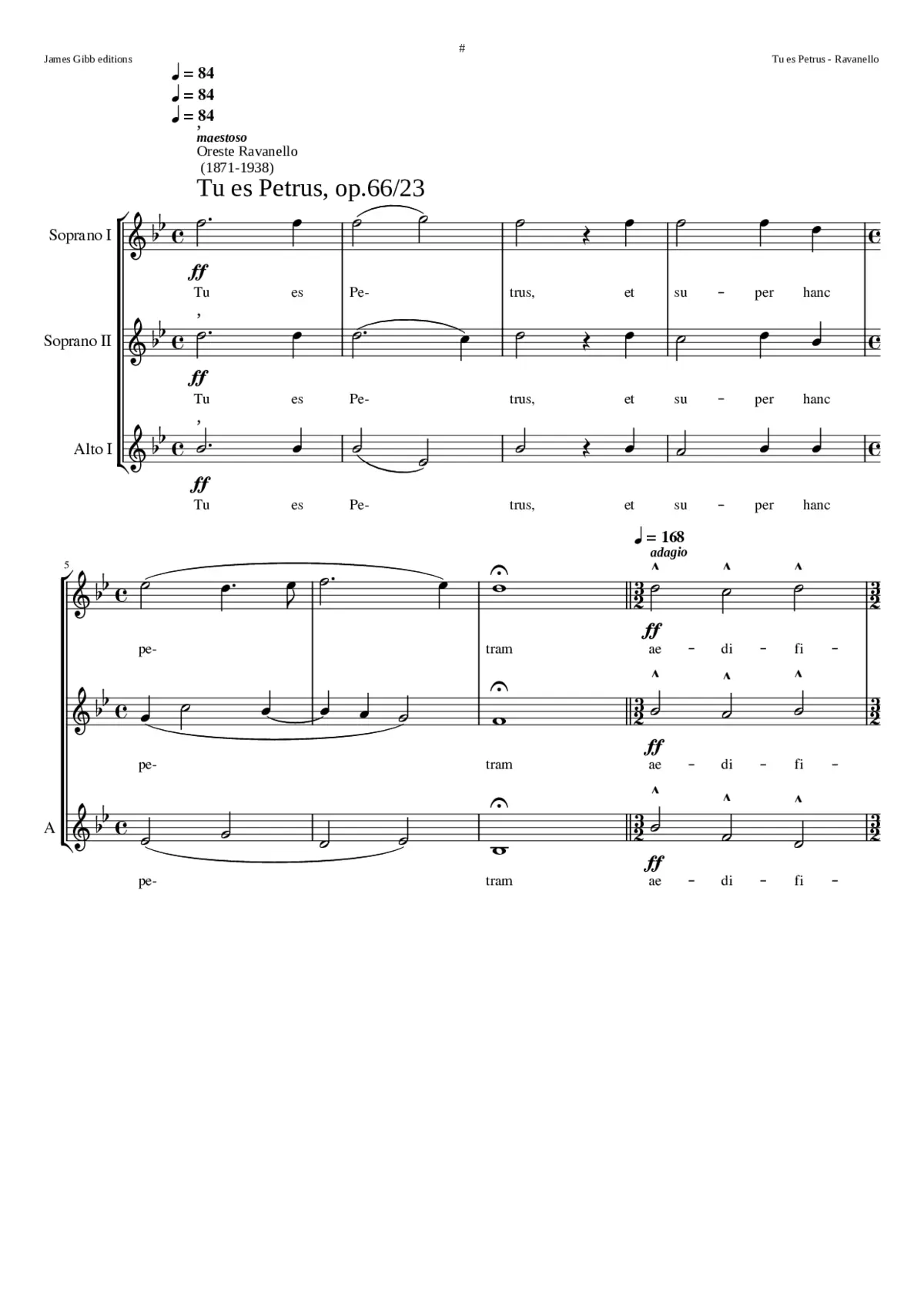 Tu es Petrus op.66/23 - Page 1