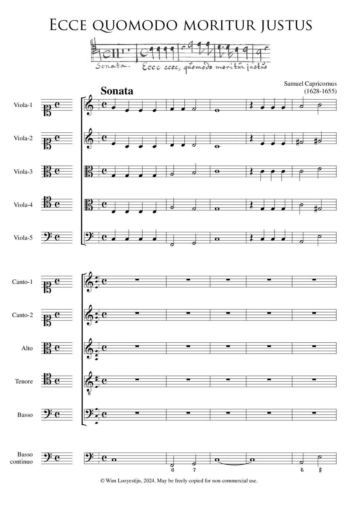 Ecce quomodo moritur justus - Page 1