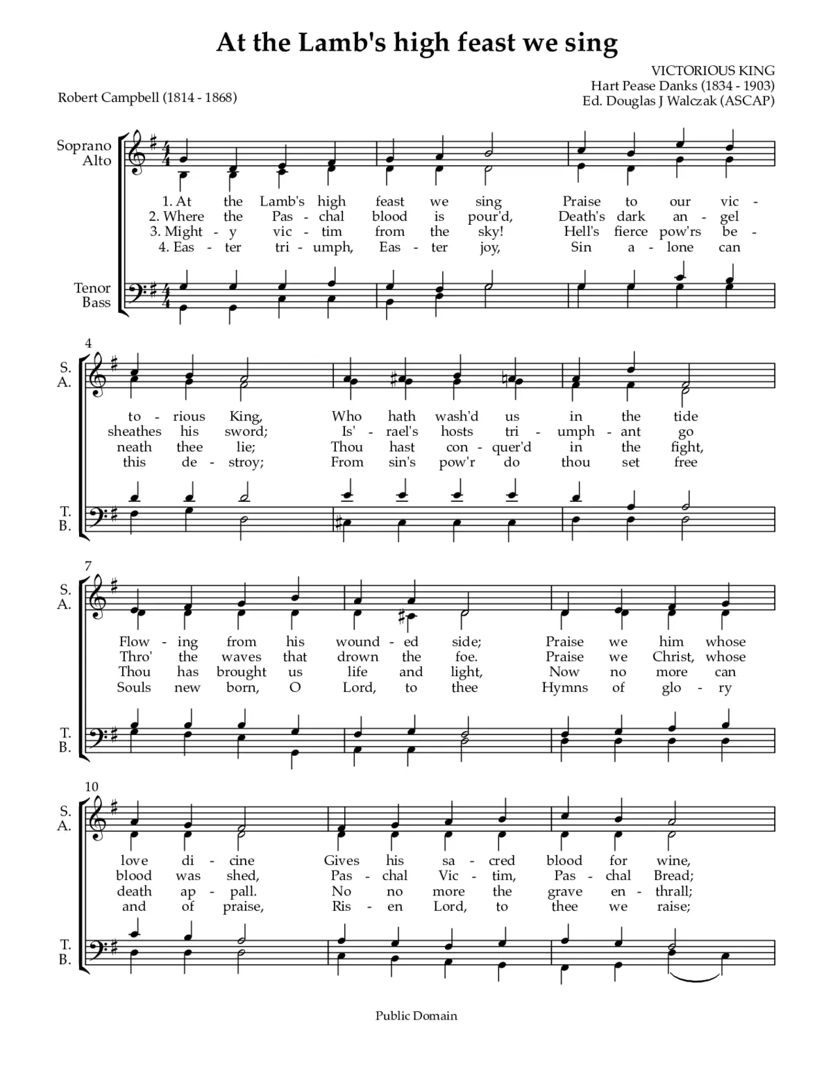 At the Lamb's high feast we sing - Page 1