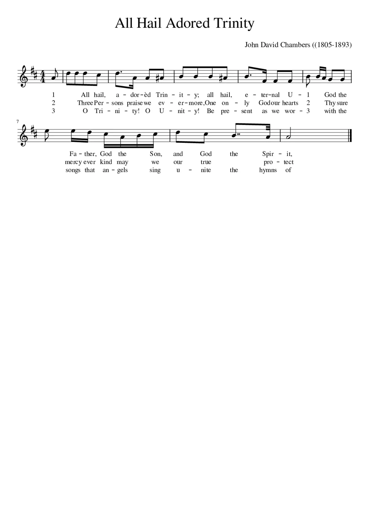 All Hail Adored Trinity - Page 1