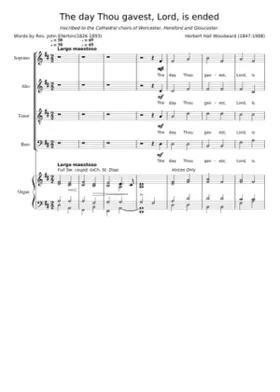 The day thou gavest Lord is ended