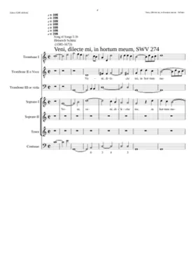 Veni dilecte mi in hortum meum SWV 274