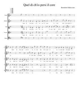 Quel dì ch'io persi il core