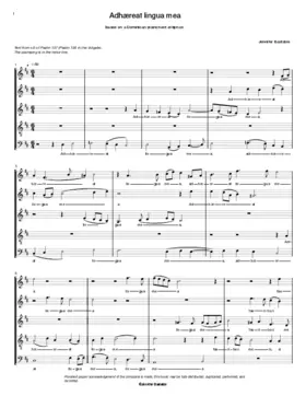 Adhaereat lingua mea