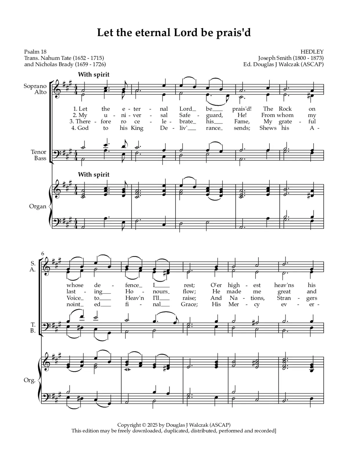 Let the eternal Lord be prais'd - Page 1