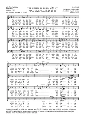 The singers go before with joy