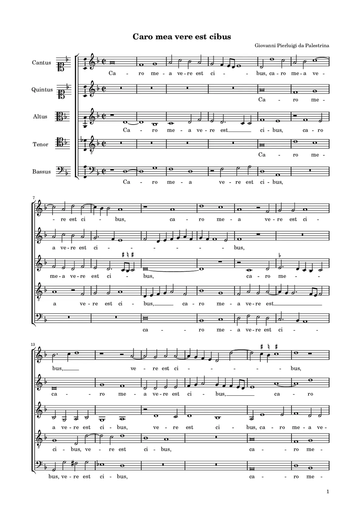 Caro mea vere est cibus - Page 1