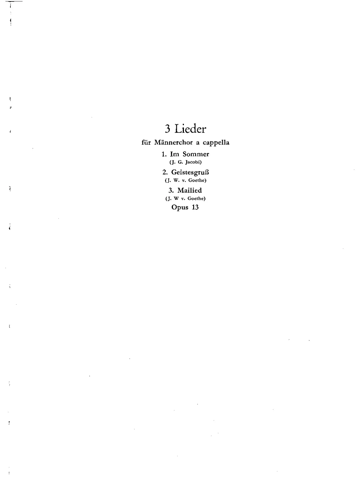 3 Lieder - Page 1
