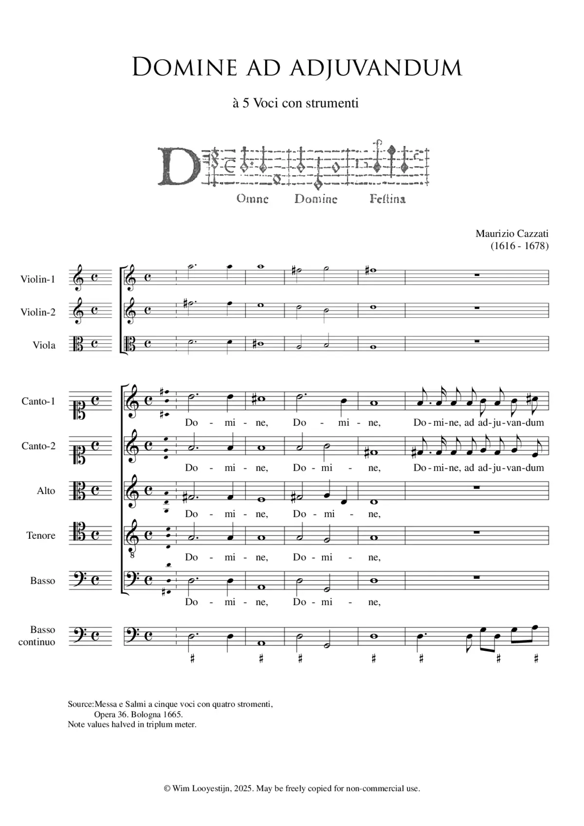 Domine ad adjuvandum a 5 - Page 1