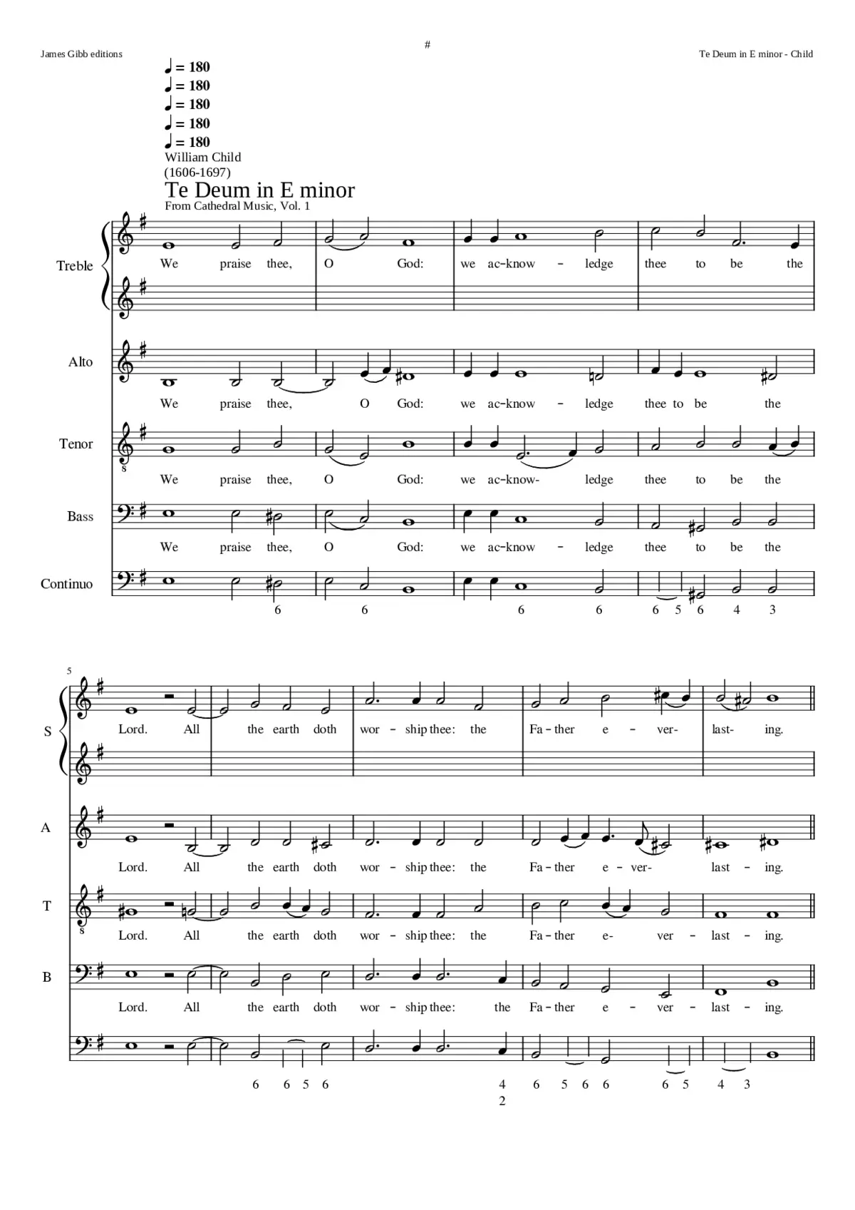 Te Deum in E minor - Page 1