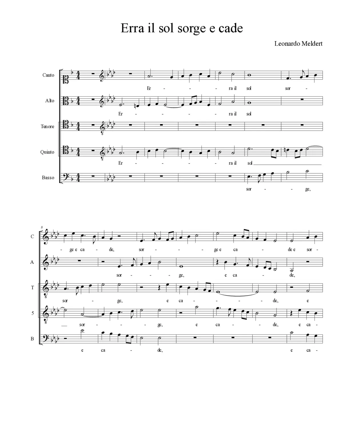 Erra il sol sorge e cade - Page 1