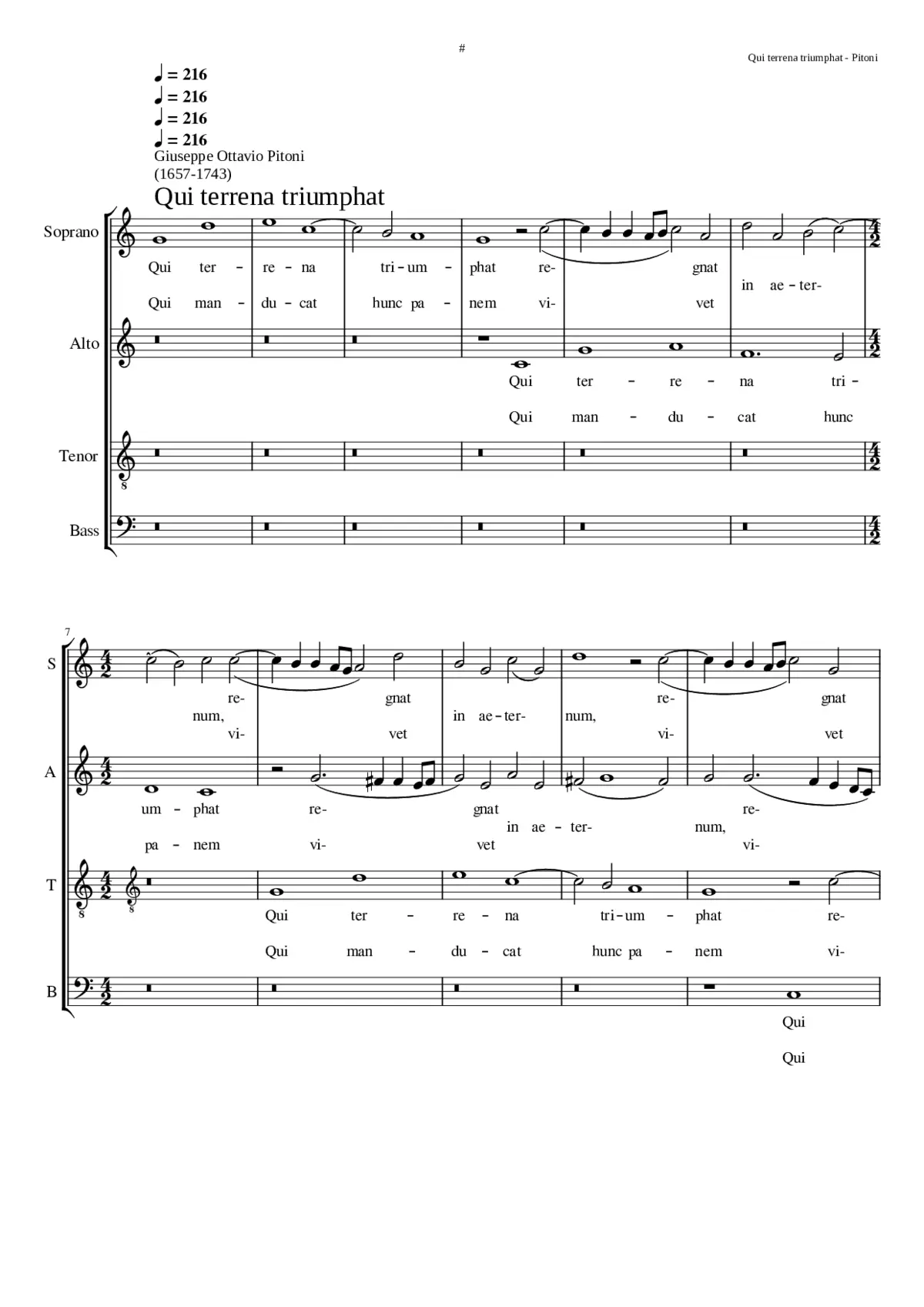 Qui terrena triumphat - Page 1