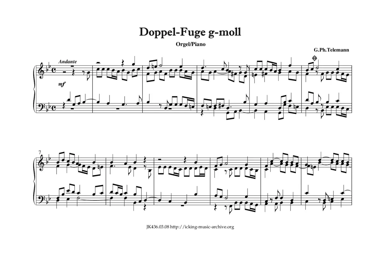 Fugue in D minor - Page 1
